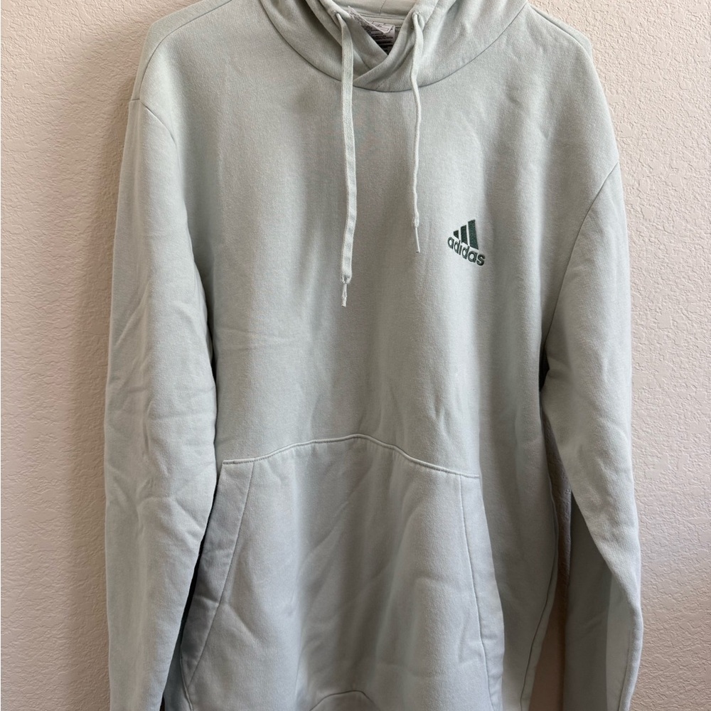 Adidas Men's Light Green Hoodie